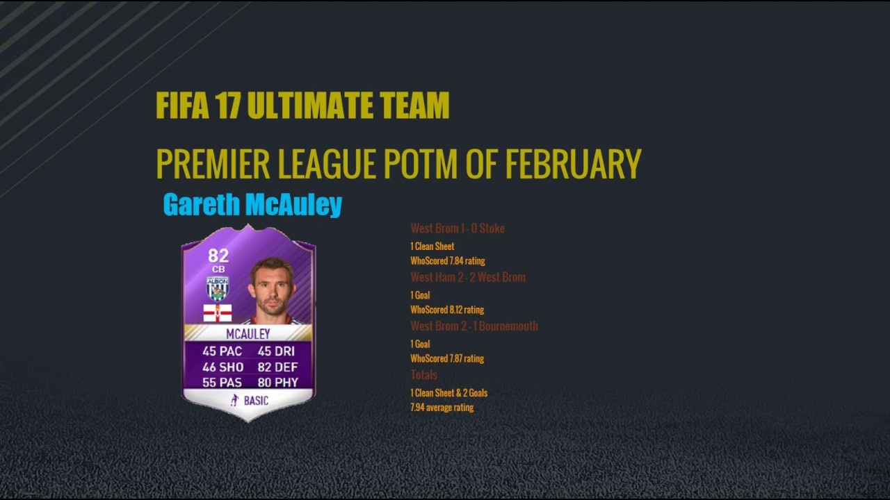 FIFA 17 PL POTM February SBC Investment - FIFA 17 PL POTM Of February Predictions