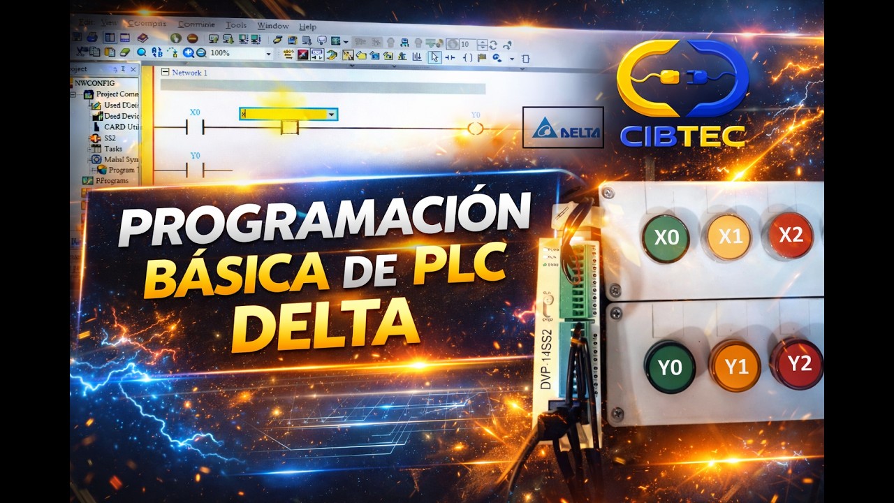 Programación básica en PLC Delta (Contactos, bobinas, temporizadores y contadores) DVP, ISPSoft