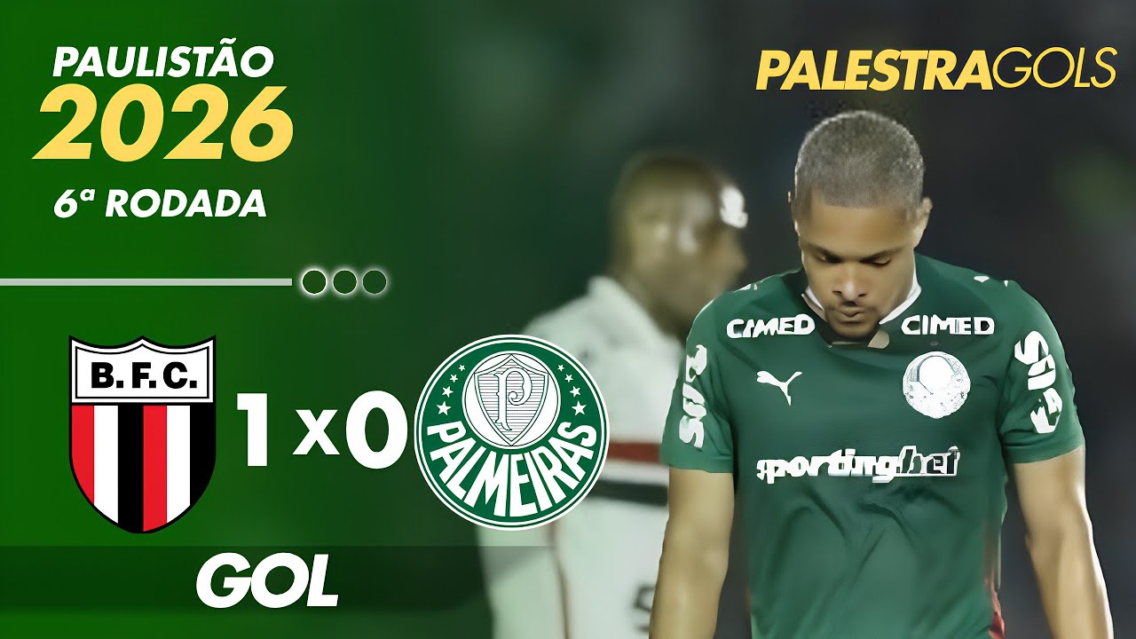 BOTAFOGO-SP 1 X 0 PALMEIRAS | GOL DA PARTIDA | 6ª RODADA PAULISTÃO 2026 | @AlviverdeGols