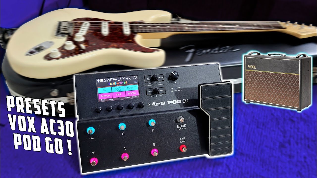Meu PACK de Presets para POD GO !!! Vox ac30 🔥