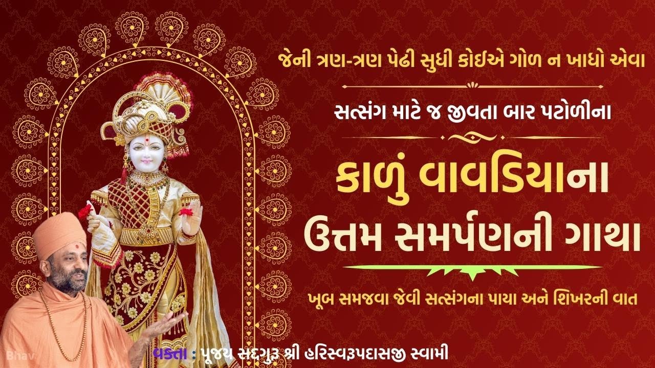 કાળું વાવડિયાના સમર્પણની ગાથા | Kalu Vavadiya | Pu. Hariswarupdasji Swami | Daily Satsang