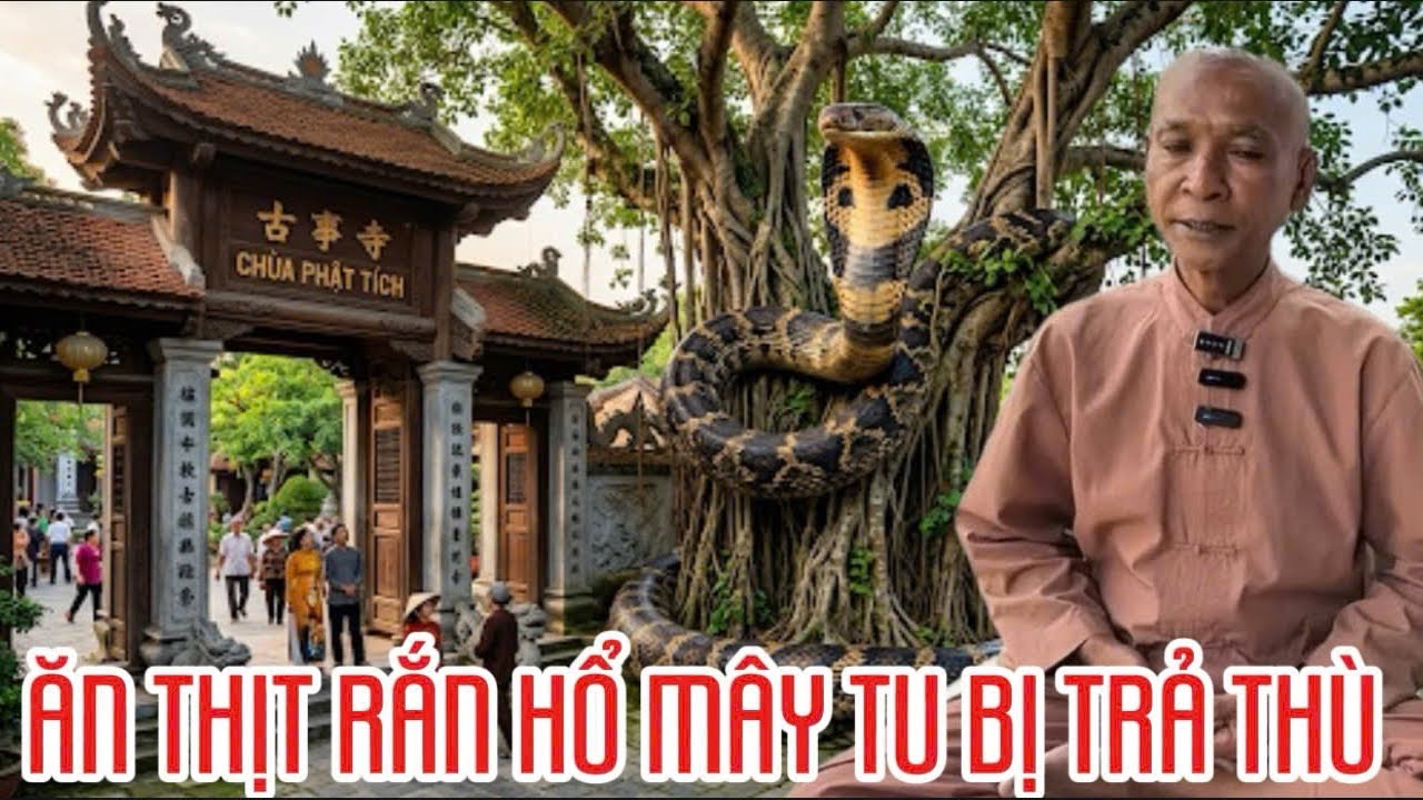 Vị sư ấn độ ẩn tu núi cấm, chạm mặt rắn hổ mây to khiếp sợ 300 ký