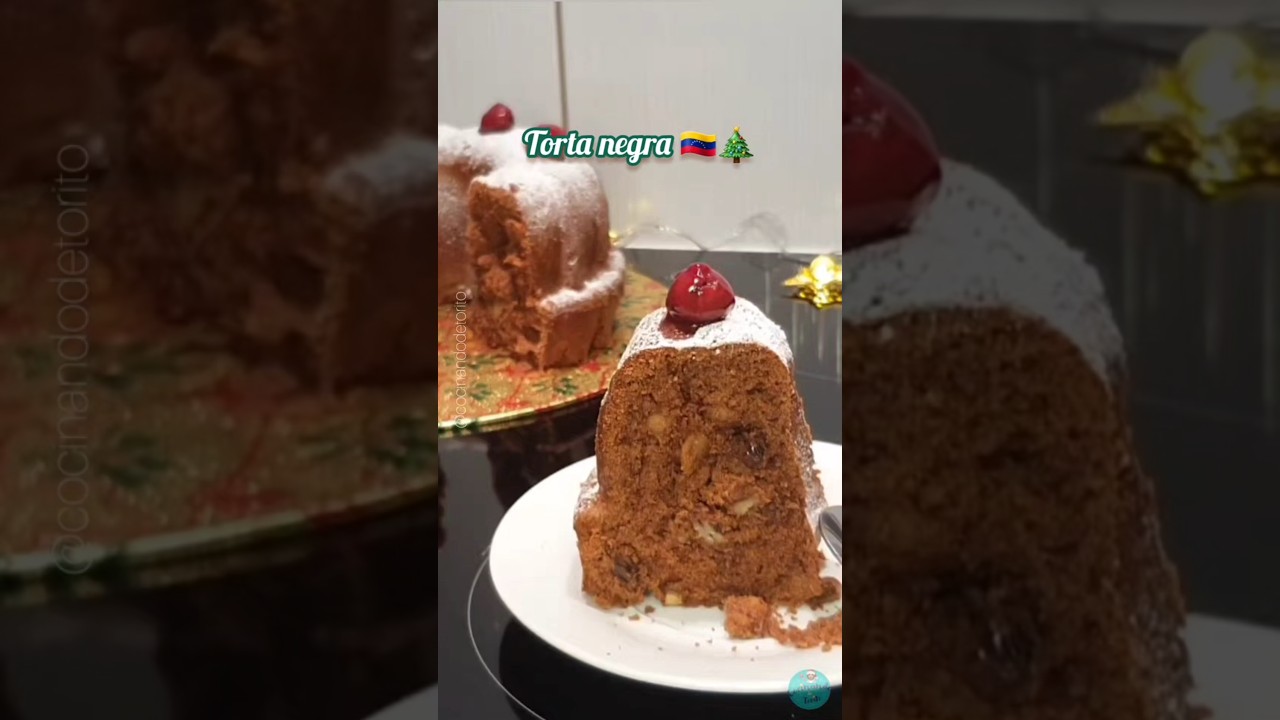 Esta es mi receta de TORTA NEGRA 🇻🇪🎄#tortanegra #tortaborracha #tortanegravenezolana #recetasnavidad