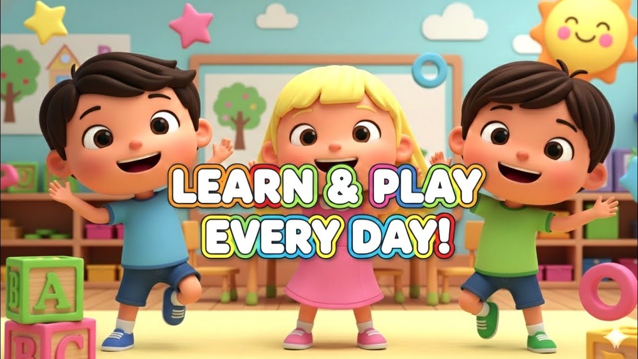 LEARN & PLAY! 🎵 Morning Routine, Colors, & Numbers Song for Kids | 
