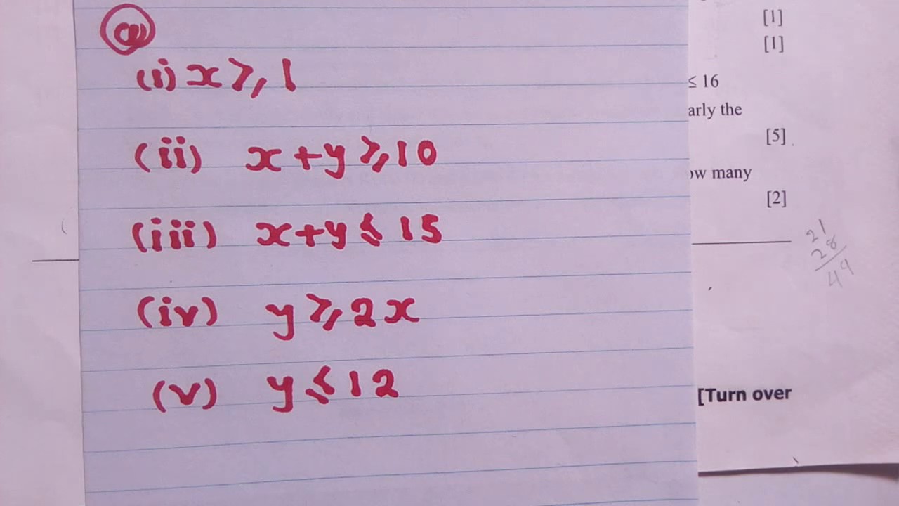 Linear Programming 2019 Exam Question ECZ