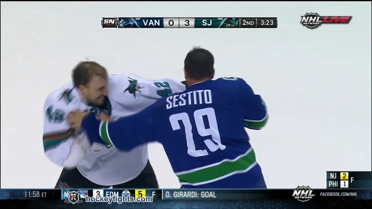 Tom Sestito vs Matt Pelech Sep 24, 2013