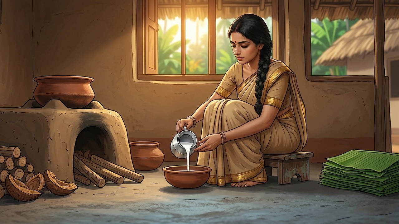 Peaceful Village Life  Asha’s Morning in the Village (1990s South India ASMR)