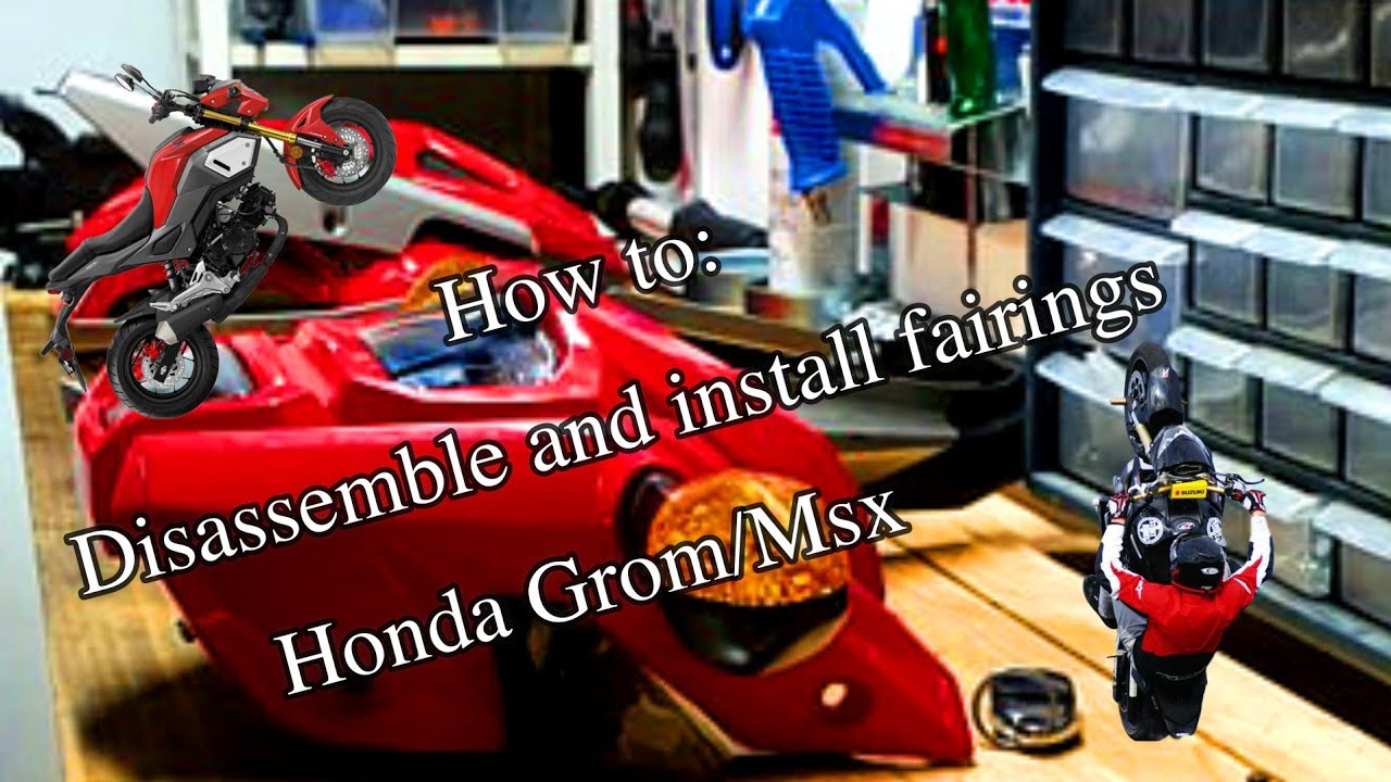 How to: disassemble and install fairings Honda Grom Msx