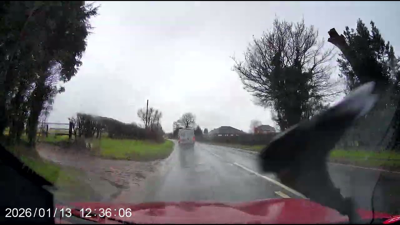 A rainy drive towards Kidderminster 