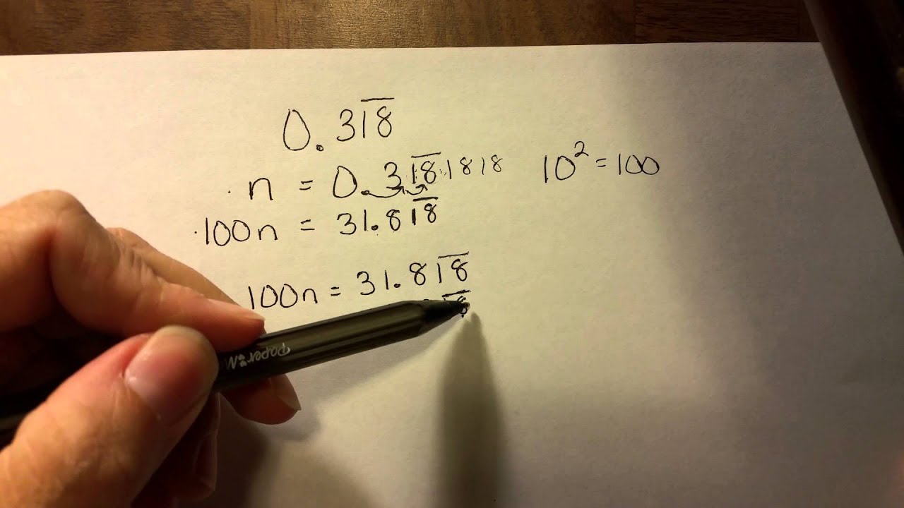 8.NS.1 Converting Repeating Decimals Into Fraction