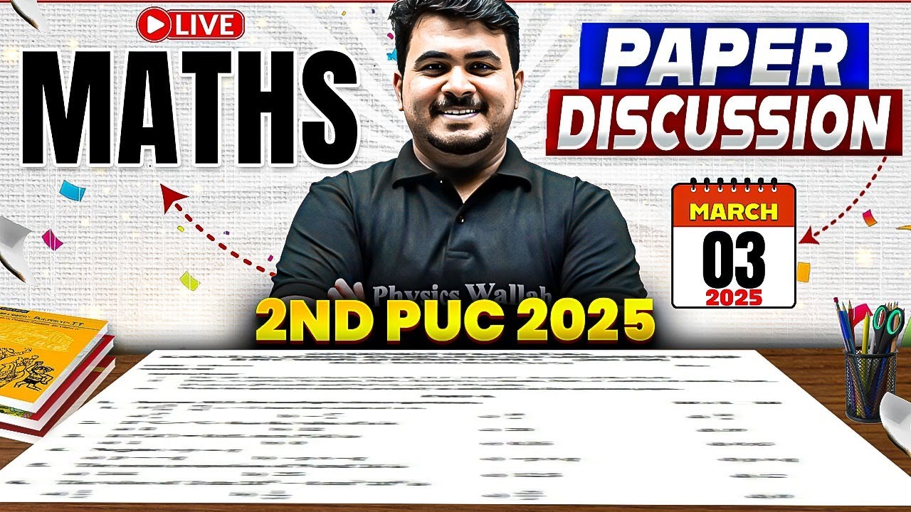2nd PUC Maths 2025 Final Question Paper Analysis & Discussion📚 | Check Your Answers🔥 | PUC Board