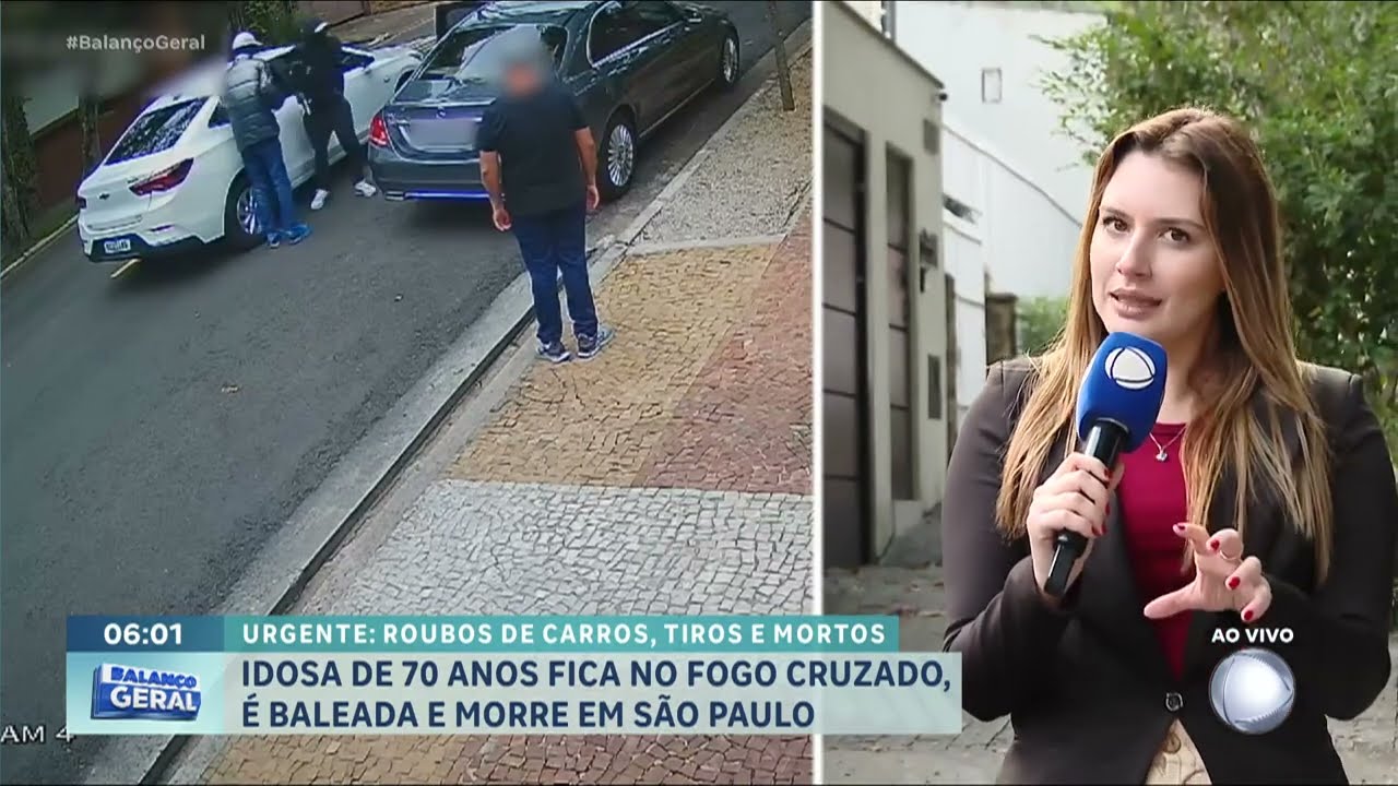 Idosa fica no fogo cruzado entre policiais e ladrões de carro, é baleada e morre em SP
