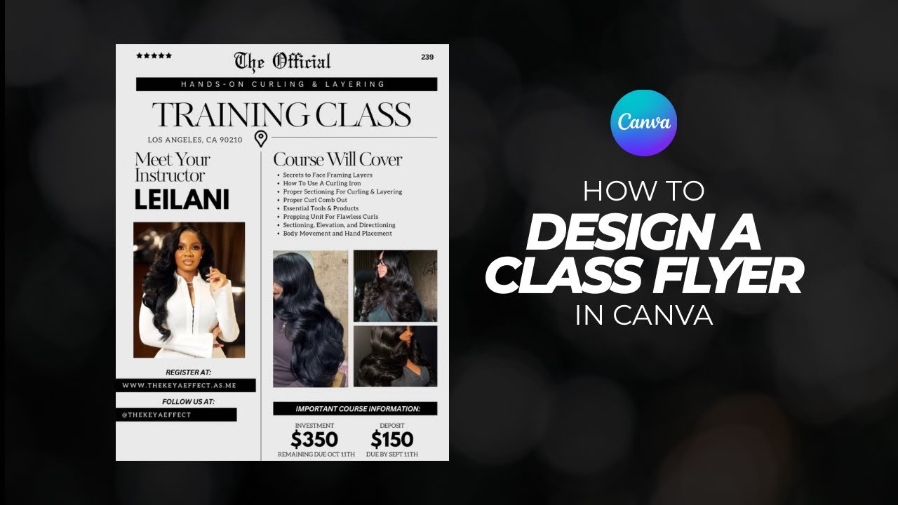 How To Design A Class Flyer in Canva 