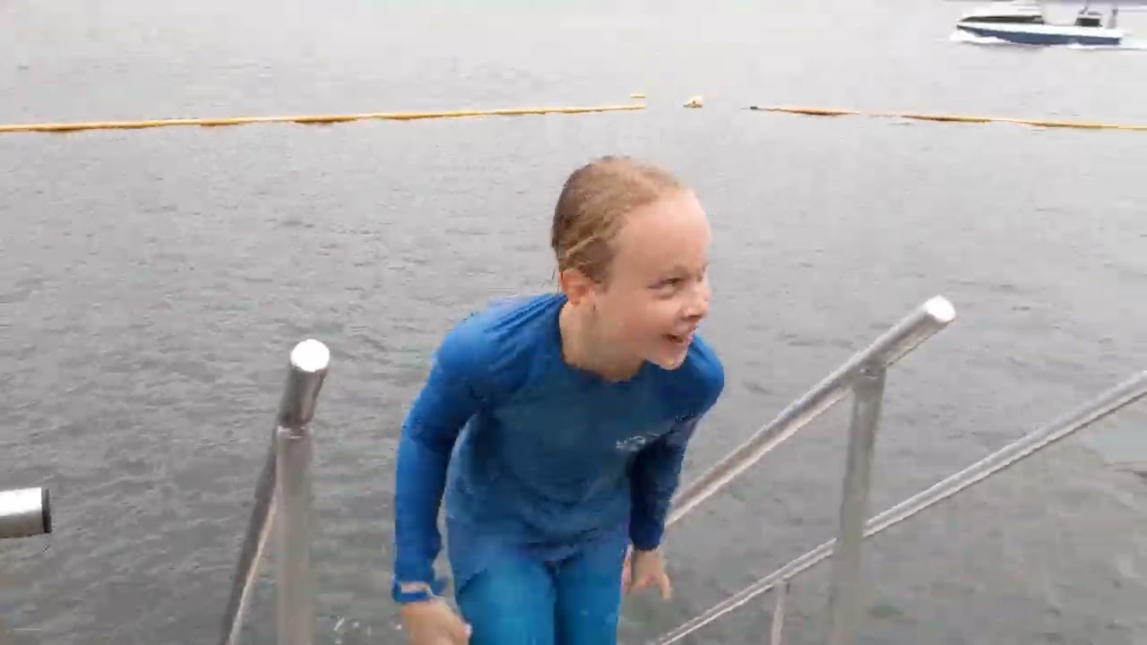 Toren getting into the fjord at Nordnes Sj&oslash;bad swimming pool in Bergen