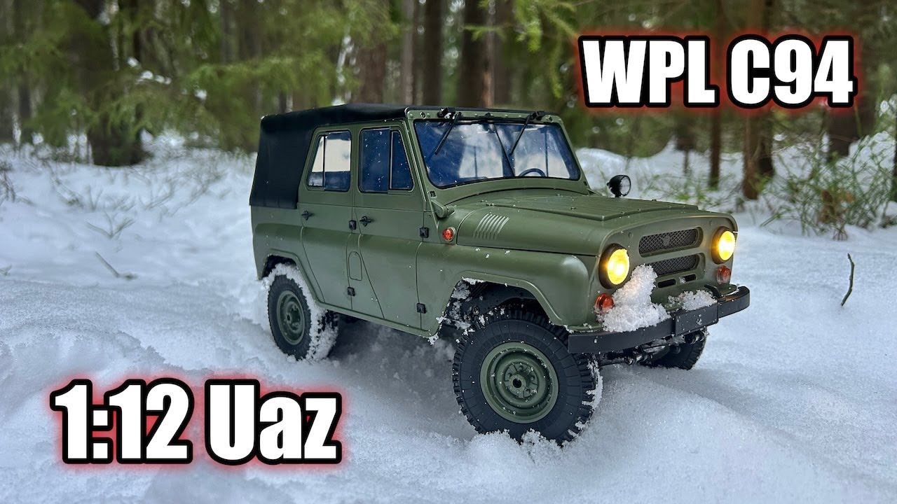 1:12 RC UAZ 469 First run -  Snow offroad  - WPL C94