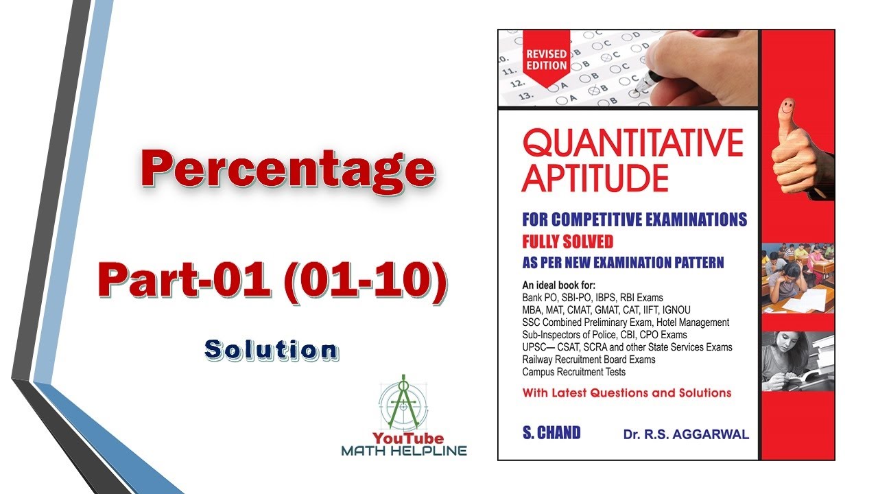 percentage  Part-1 (01-10)  -Dr. R.S. Aggarwal