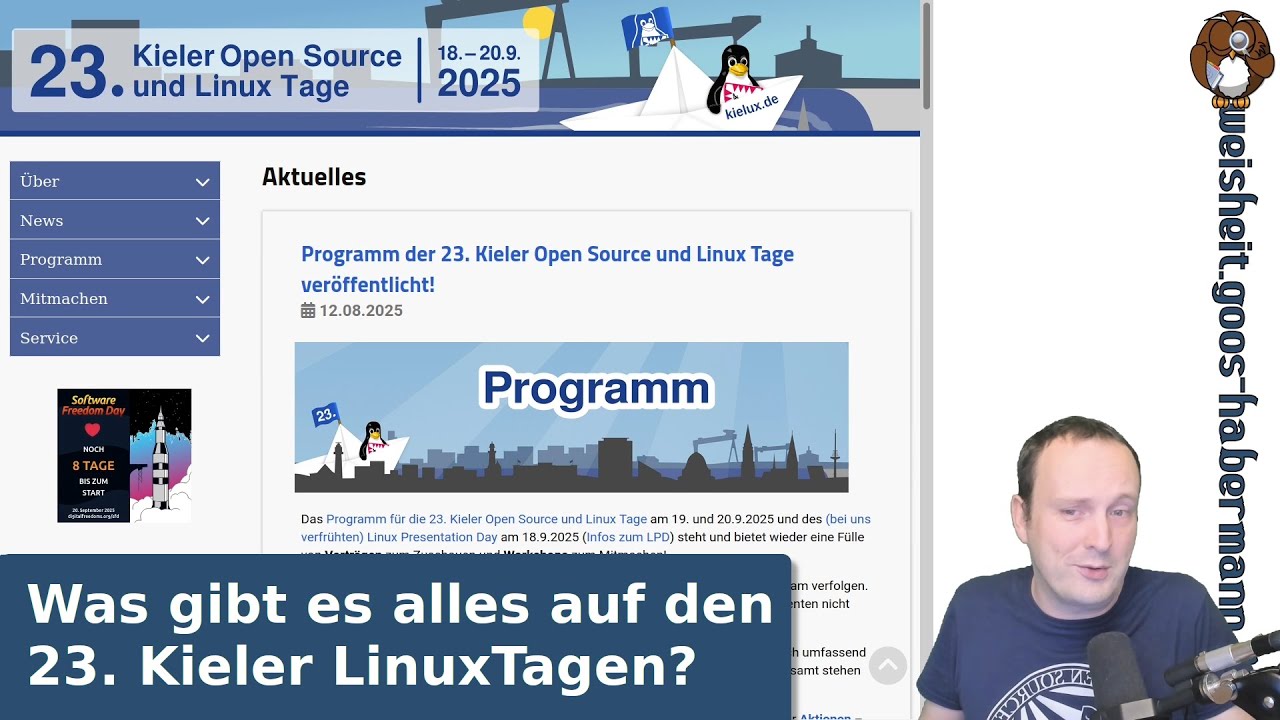 Was gibt es alles auf den 23. Kieler Open Source und Linux Tagen?