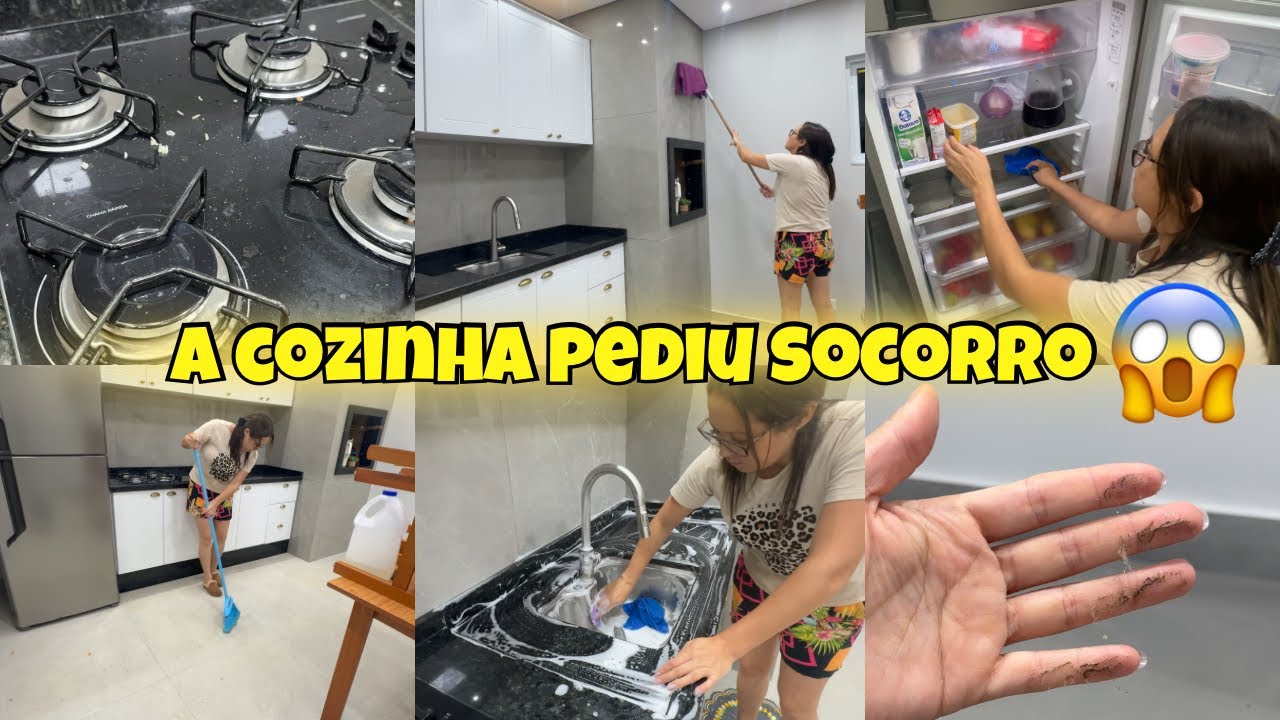 FAXINA DETALHADA NA COZINHA : DEPOIS DE UM MÊS ! 🧽✨