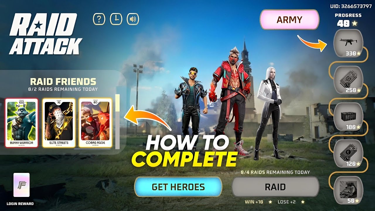 Raid Attack Event Free Fire l How to Complete Raid Attack Event l Free Fire New Event l Ff New Event