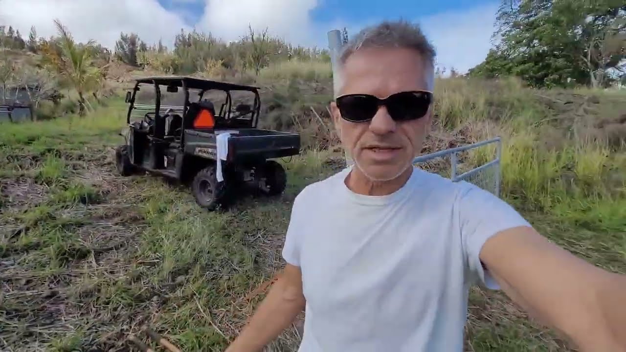 Building a Fence Line 🌿 Digging Post Holes & Setting Wood Posts | Big Island