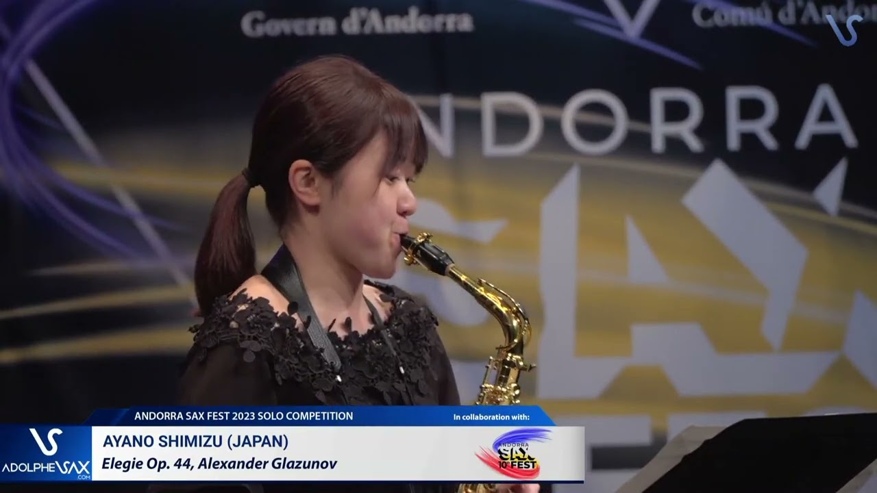 ANDORRA SAX FEST 2023: Ayano Shimizu (Japan) plays Elegie Op. 44, Alexander Glazunov