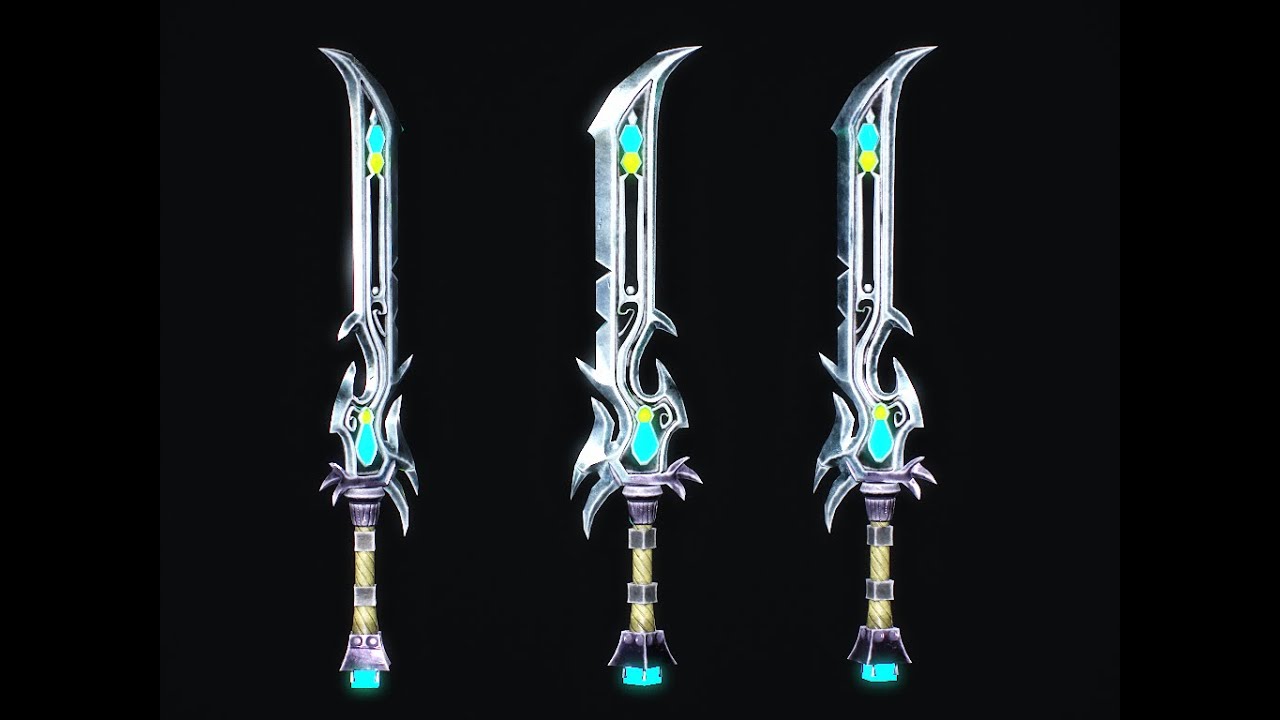 STYLIZED SWORD MODELING IN BLENDER - TIMELAPSE