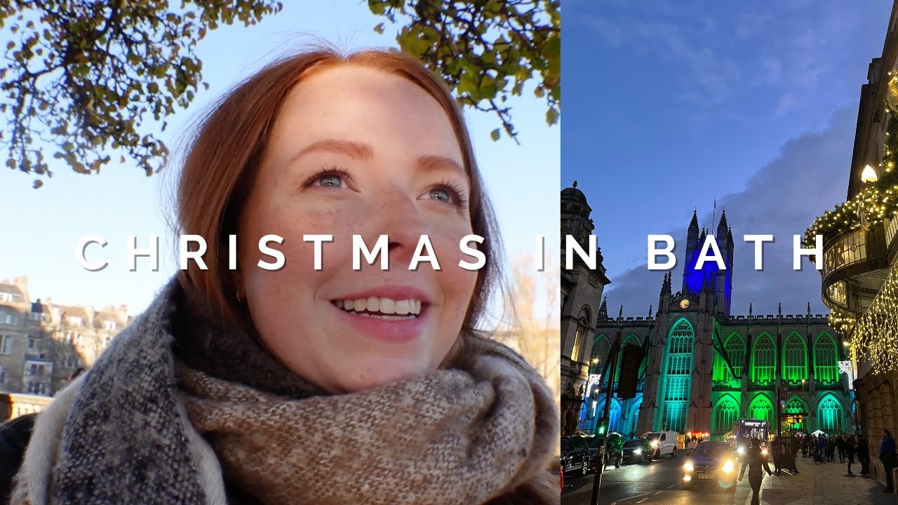 Christmas Market, lights, and a walking tour in Bath, England