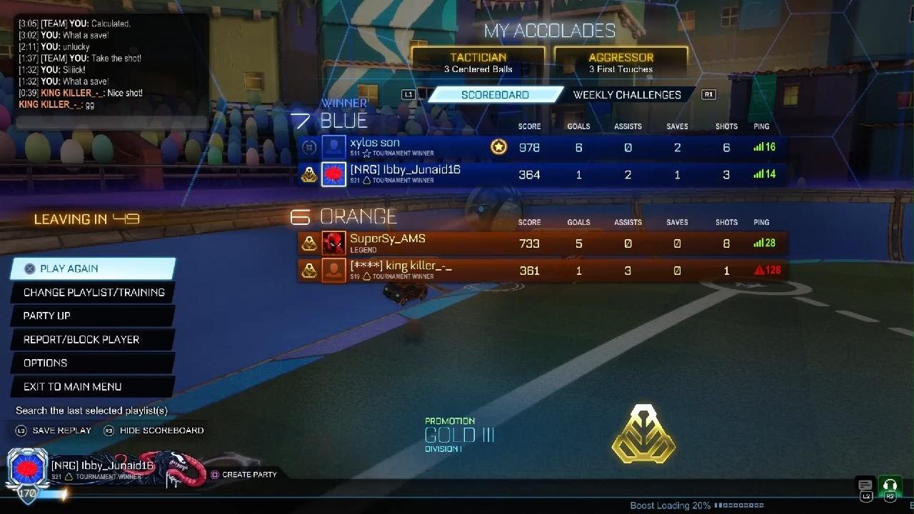 Trying to get platinum on Rocket League Part 1
