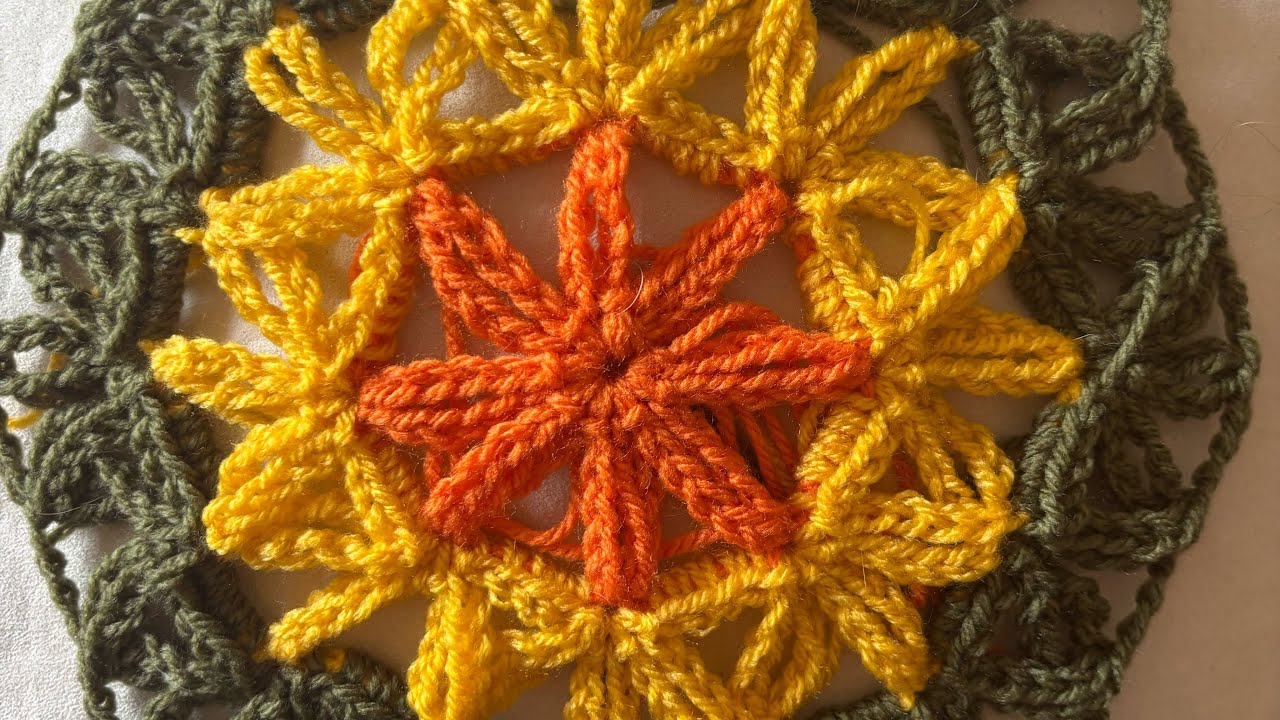 The Flower of Life Sweater Crochet Pattern Rounds 1-6 @elgacrafts
