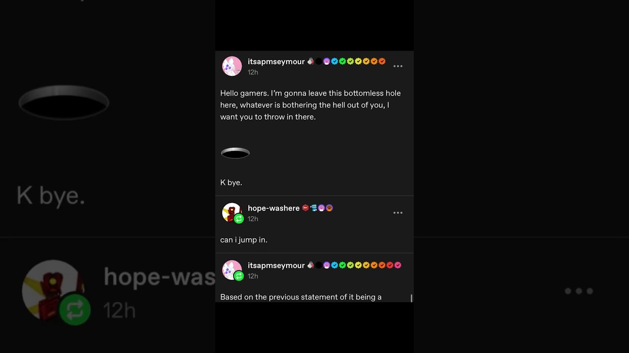 The bottomless hole #tumblr #tumblrpost #tumblrtextpost #voiceoverartist #voiceactor #voiceover