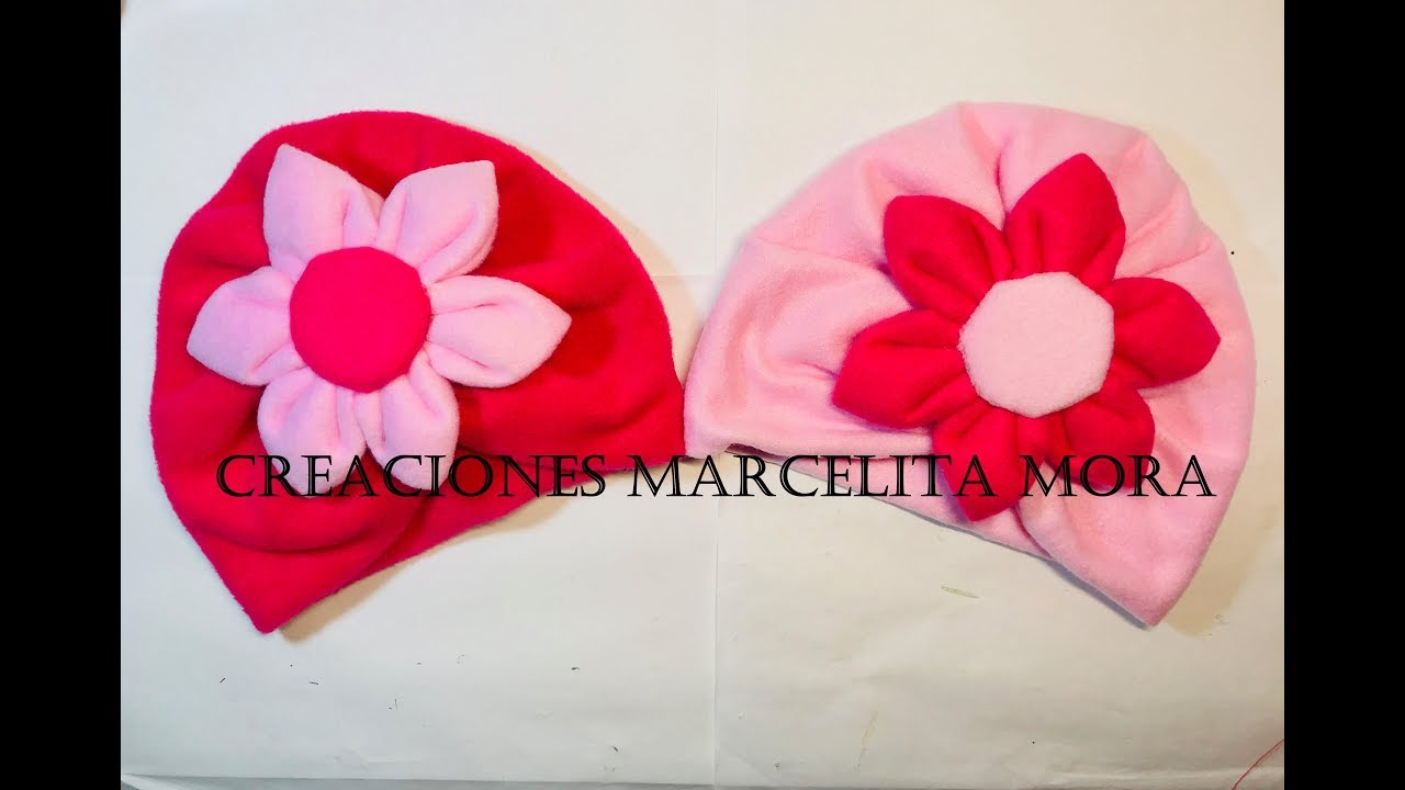 DIY- Como Hacer un Gorro Turbante con Flor en Tela Facil / How to Make Hat Easy Fabric