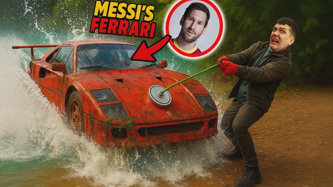 Hab Messi’s Ferrari beim Magnetangeln unter Wasser entdeckt!