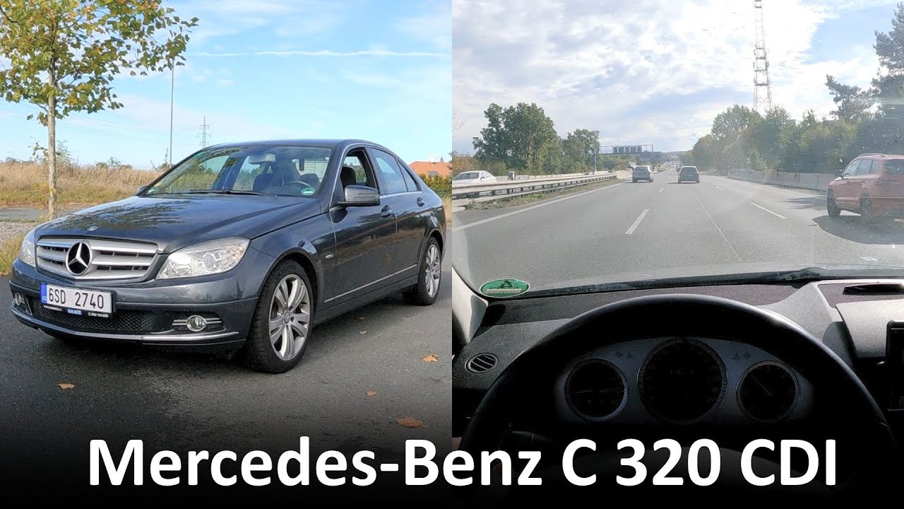 POV | Mercedes-Benz C320 CDI W204 | j&iacute;zda na d&aacute;lnici, v obci, mimo obec | 4K