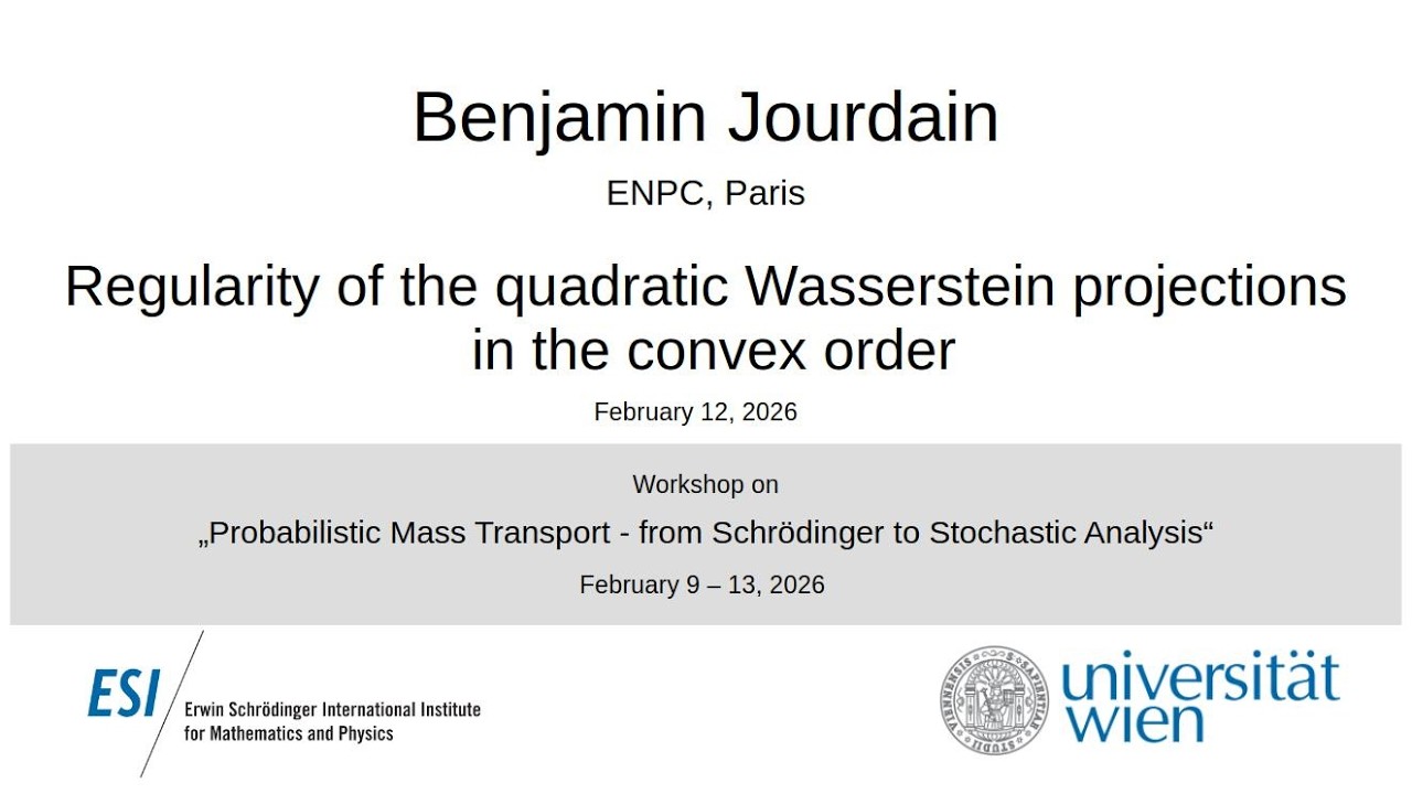 Benjamin Jourdain - Regularity of the quadratic Wasserstein projections in the convex order