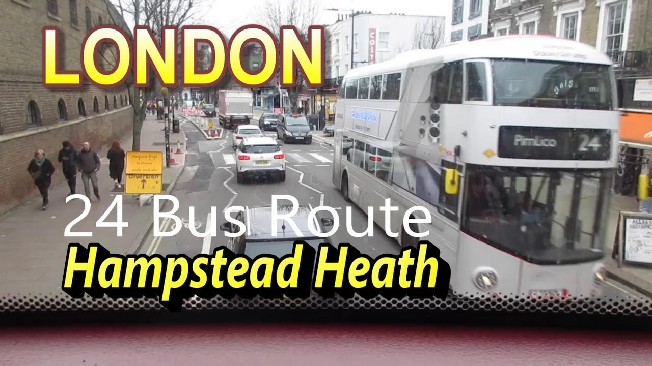 24 Bus Route, Camden to Hampstead Heath | London, Double Decker Bus