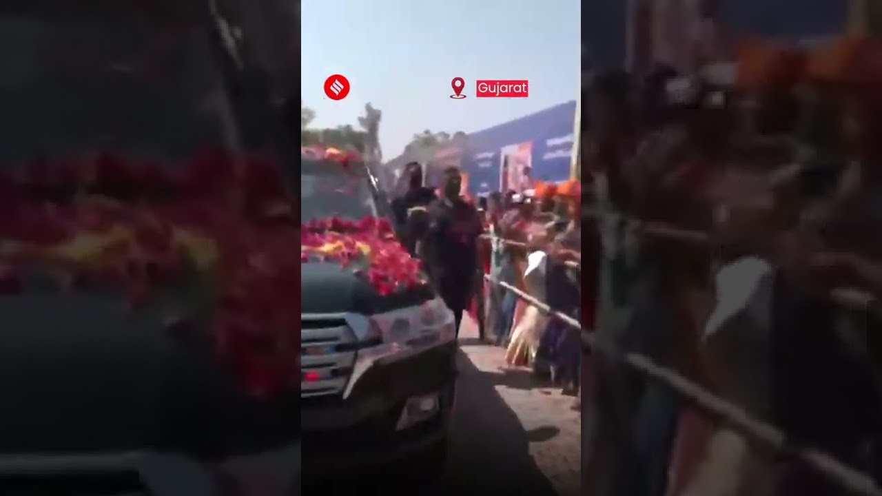 WATCH: Prime Minister Narendra Modi accorded warm welcome in Gujarat