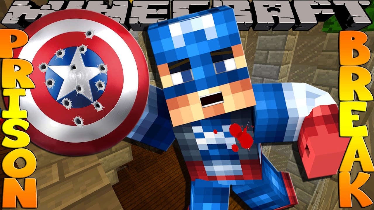 Minecraft PRISON BREAK - CAPTAIN AMERICA BREAKS THE LAW!! w/The Minevengers