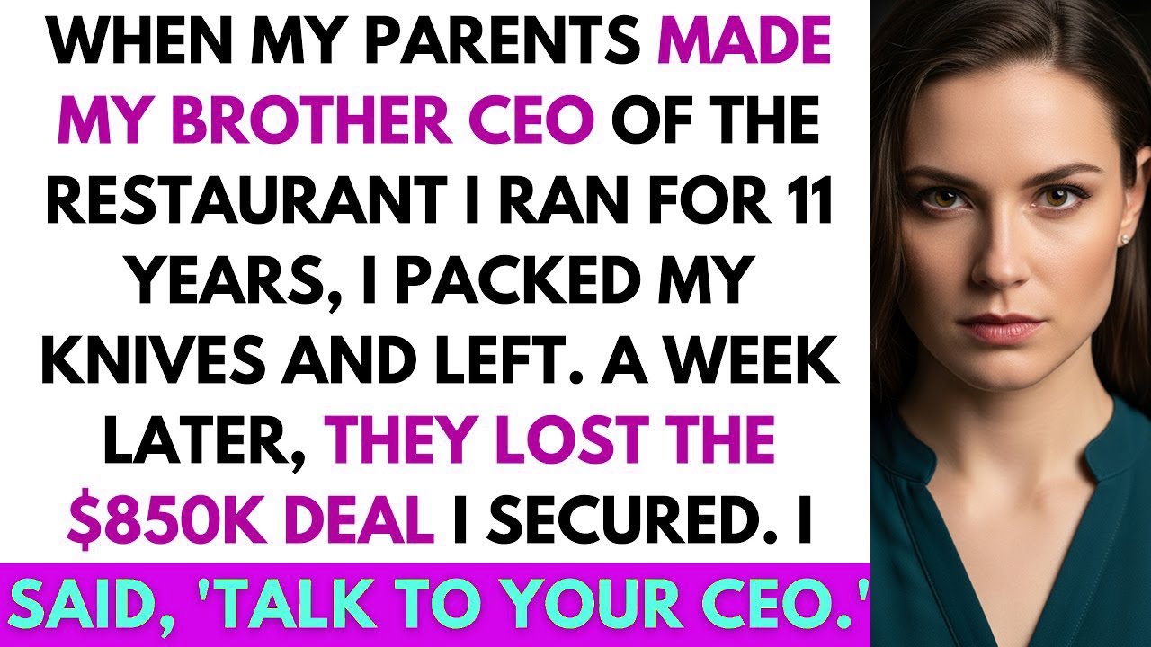 Brother Was Chosen as CEO by Our Parents — I Walked Away, and They Lost an $850K Contract Without Me