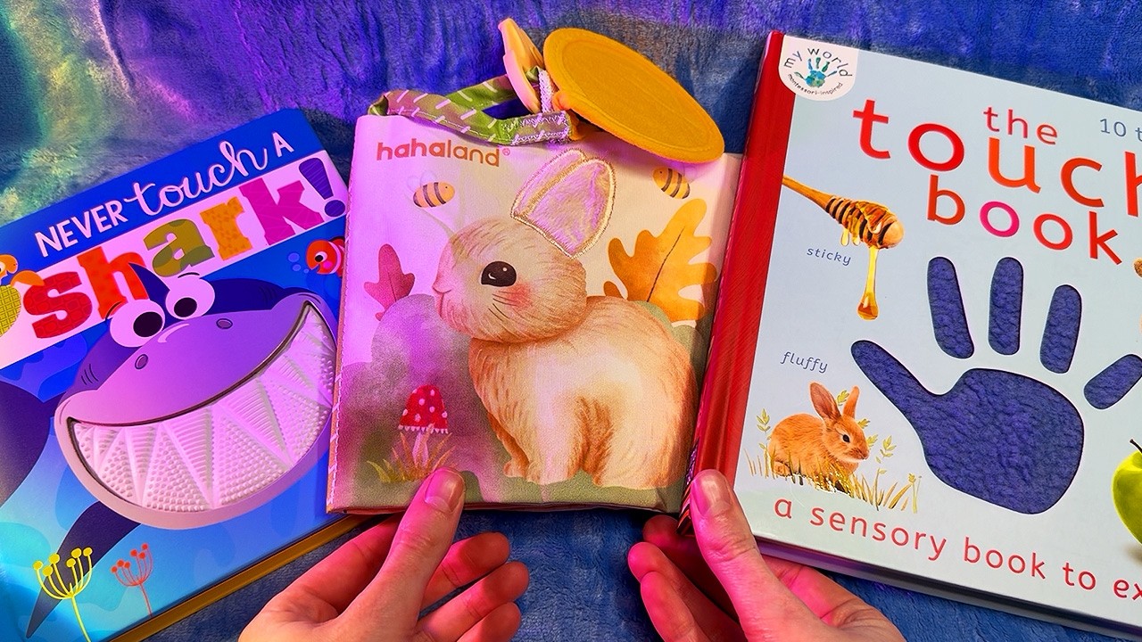 ASMR Tracing Textured Touch and Feel Books (Whispered)