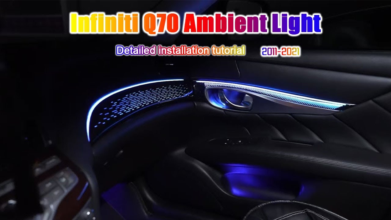 🔧 CarAktis LED Ambient Light for Infiniti Q70 (2011–2021) | Full Installation & Light Demo