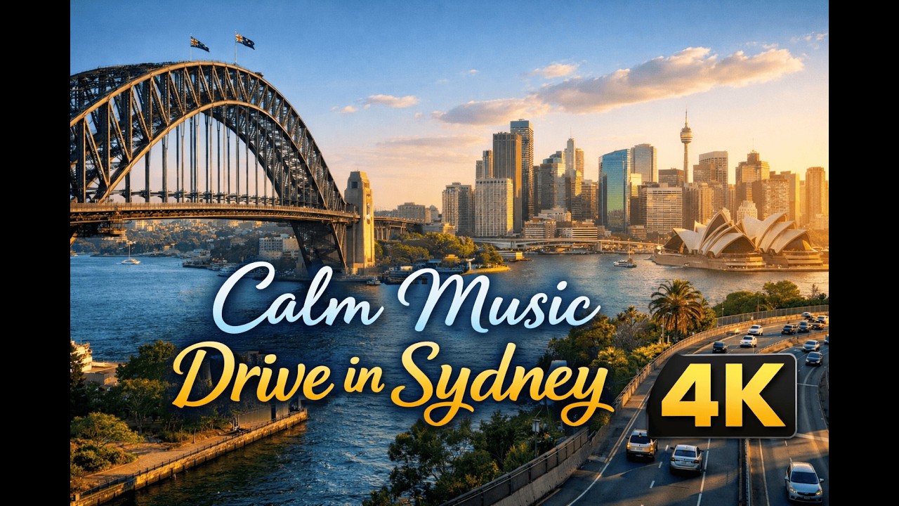 Sydney in 4K – A Peaceful Drive with Calm Music