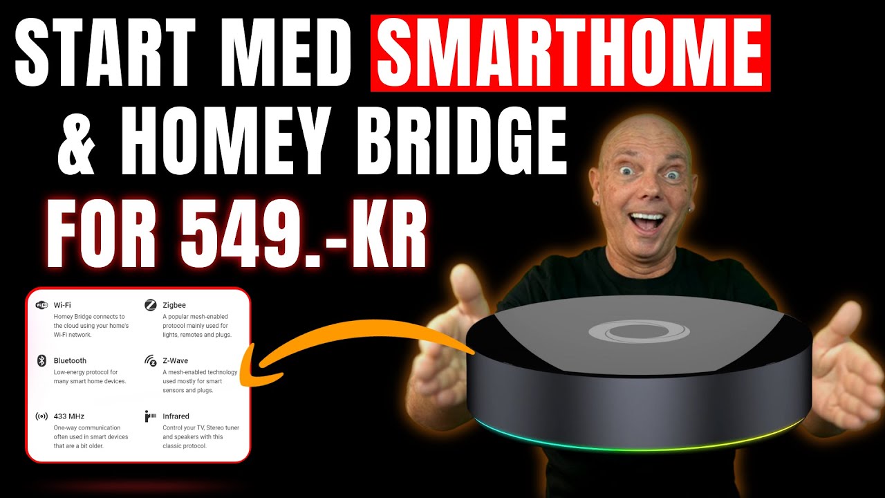 Homey Bridge - Kickstart dit Nye Smarthome BILLIGT ! - 549.-kr