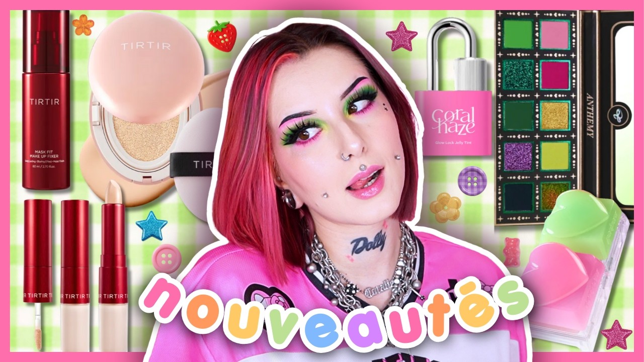 blush touche de clavier, teint tirtir, encre à lèvres cadenas mdr ? je teste des nouveaux produits !