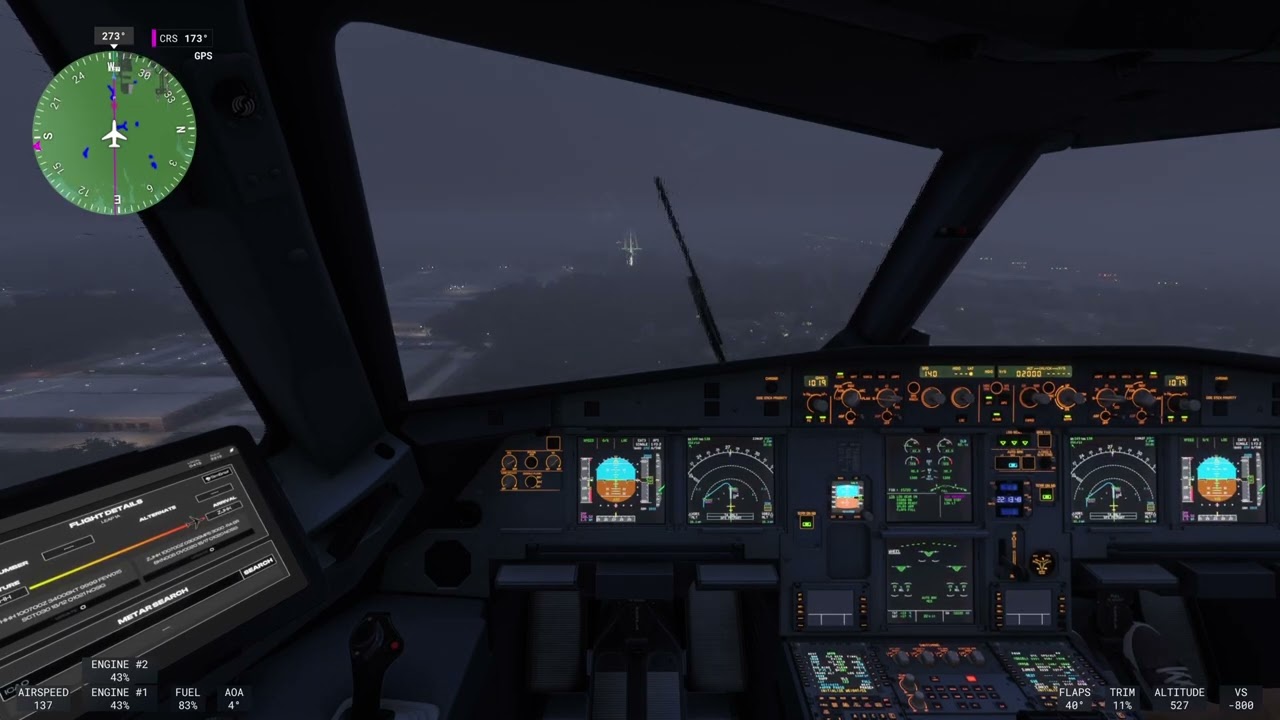 CHINA AIRLINES A320 LANDING IN📍ZJHK (HAIKOU, CHINA) | HEAVY STORM - MSFS 2024