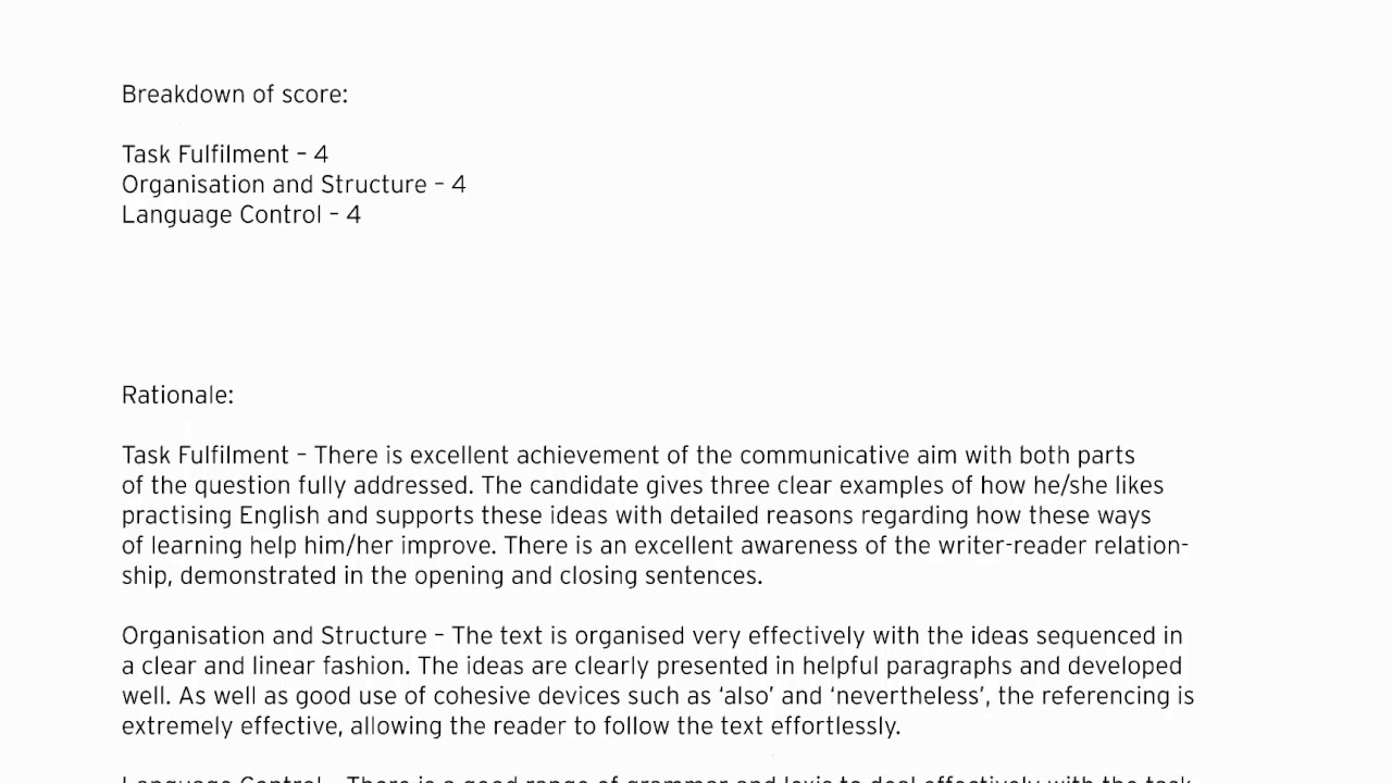 ISE I (B1) Reading & Writing Exam - Task 4