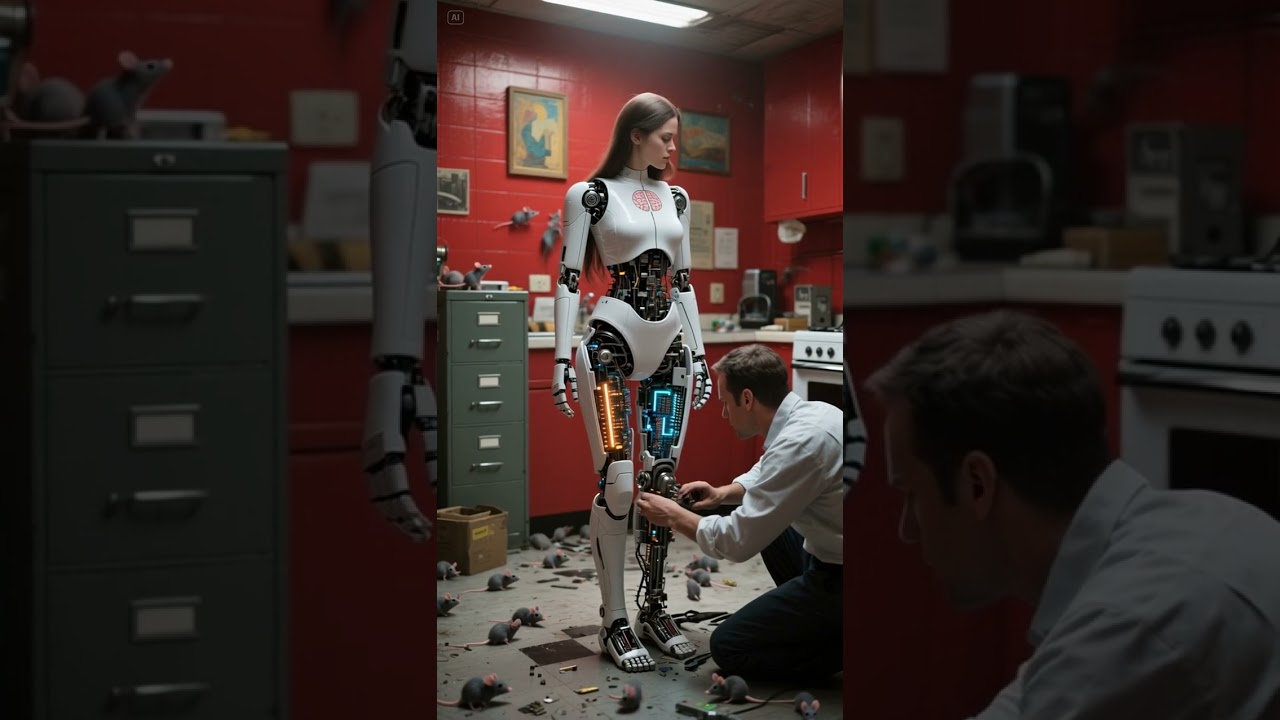 🥽Engineer vs Robot Core! Success?#EngineerVsAI #RobotCore #futurelab  #HumanoidTech #SciFiMoment