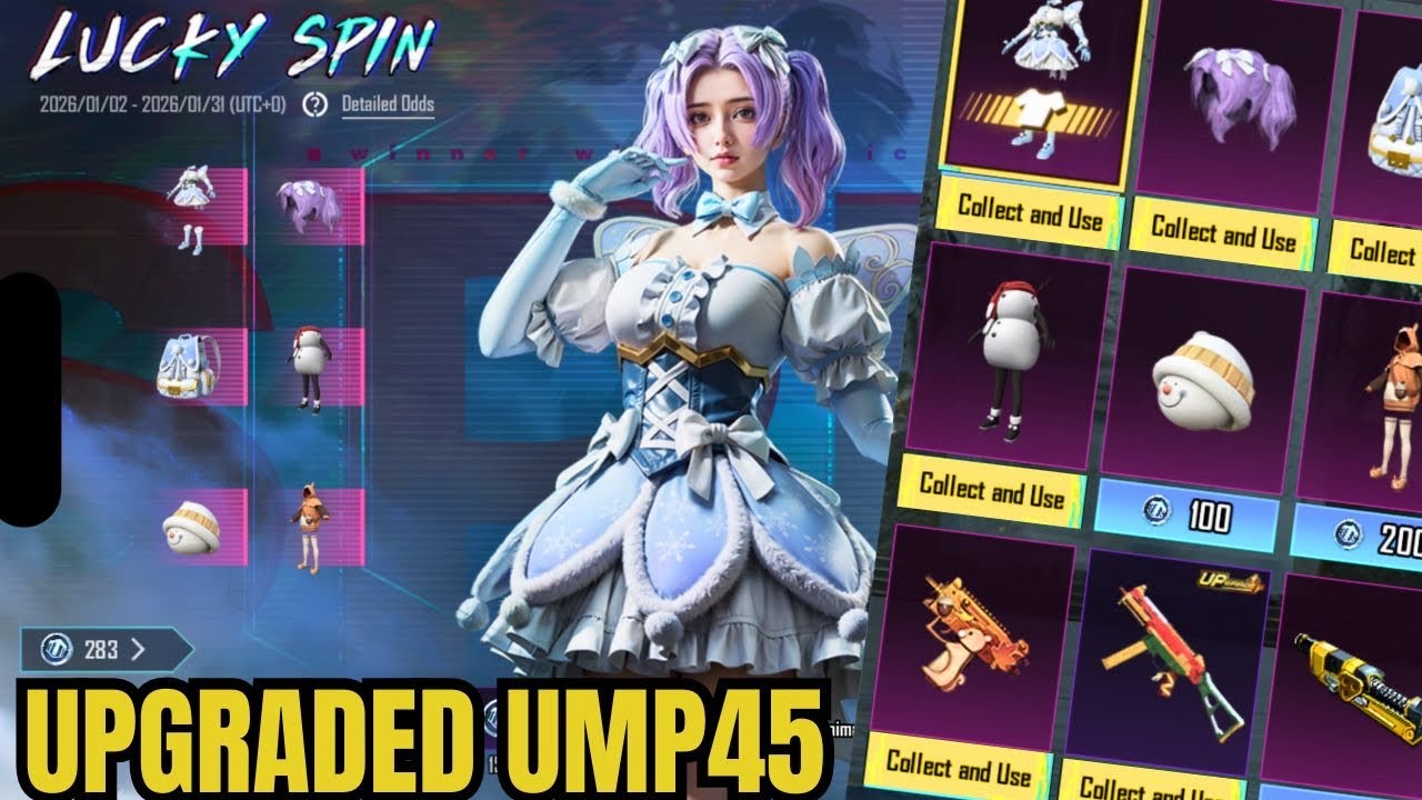 UPGRADED UMP45 SKIN LUCKY SPIN PUBG MOBILE/BGMI | NEW LUCKY SPIN