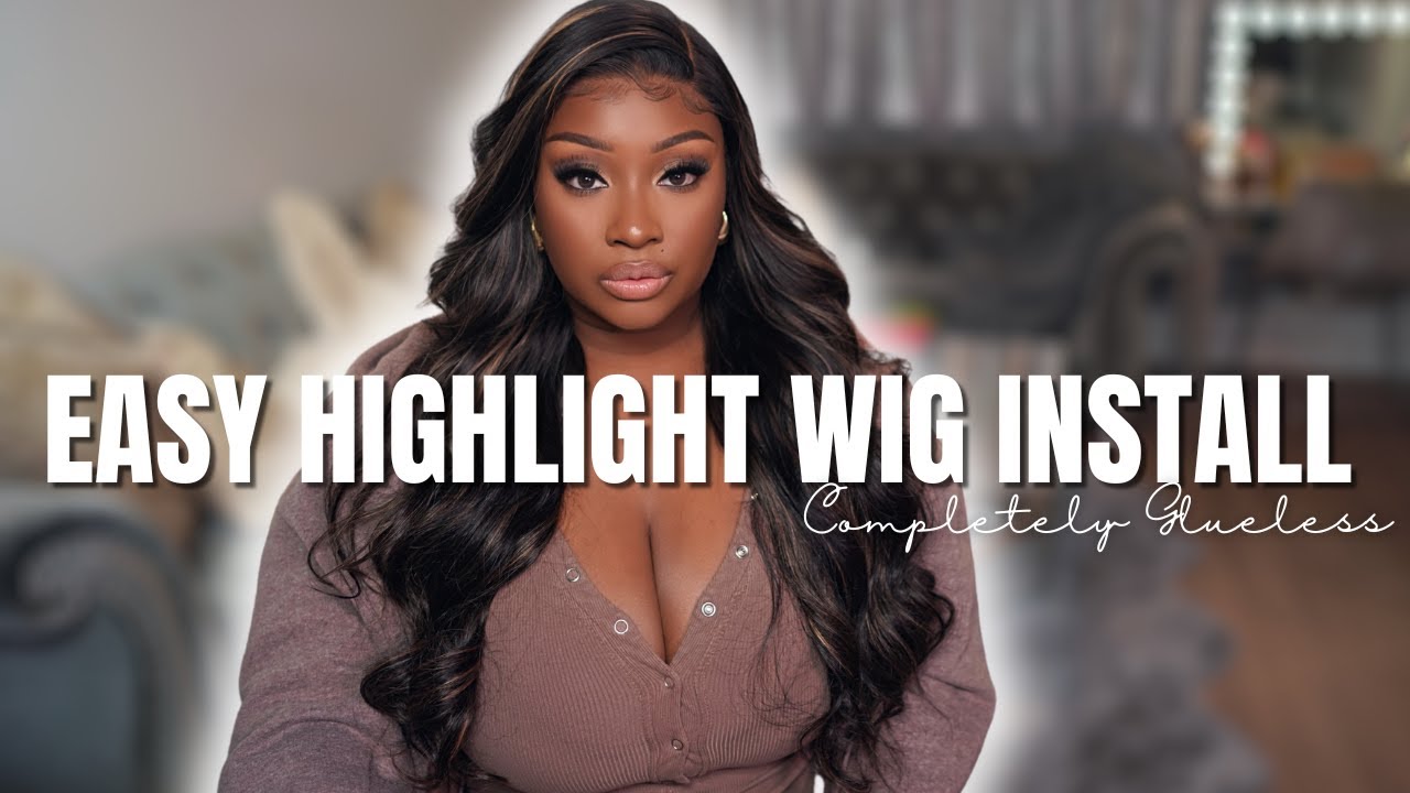 ABSOLUTELY FLAWLESS! 😍 GLUELESS Highlight Wig Install ft Arabella Hair