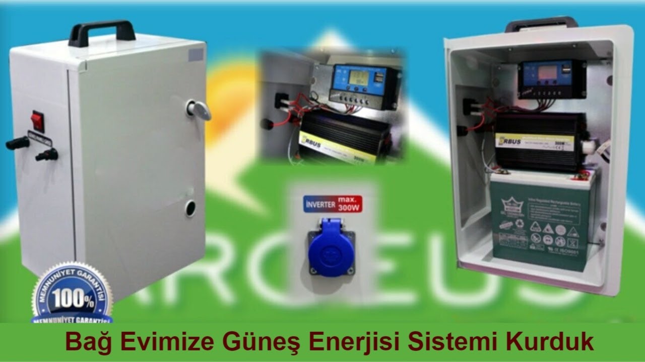 Bağ Evimize Güneş Enerjisi Bağladık - Solar Power System For Home