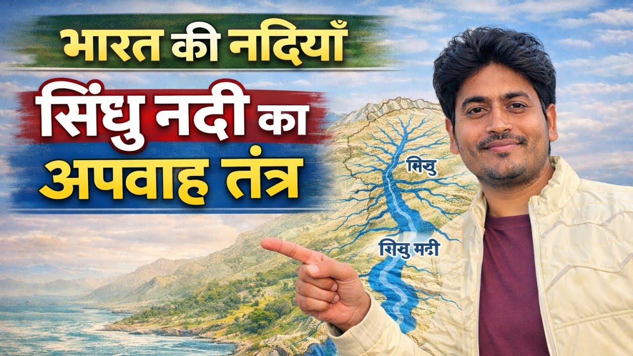  भारत की नदियां। सिंधु नदी का अपवाह तंत्र #uptet UP TET / STET/ LEKHPAL / UPSI/ UP POLICE / TGT PGT 